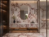 Dalles de marbre Calacatta Violaceo avec veines violettes pour îlots de cuisine, tables consoles, lavabos en pierre et panneaux muraux décoratifs