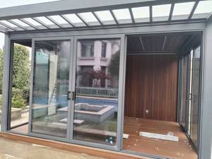 <span class=keywords><strong>Pergola</strong></span> en aluminium Dedimank avec porte coulissante en verre, imperméable, chaude en <span class=keywords><strong>hiver</strong></span> et fraîche en été, pour cour et jardin - Product Image 4