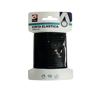 Ruban élastique Erpsl 3mmx3m noir rond, paquet de 24 pièces pour travaux d'aiguille - Product Image 1
