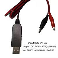 Cable Adaptador de Batería con Clip de Cocodrilo USB, Convertidor de 5v a 1.5v 3v 4.5v para Luces LED y Juguetes Eléctricos