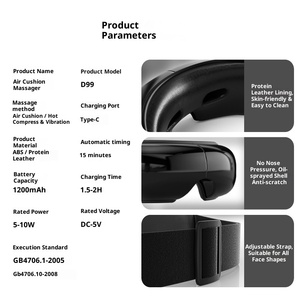 Nuevo Masajeador <span class=keywords><strong>de</strong></span> Ojos <span class=keywords><strong>de</strong></span> Presión <span class=keywords><strong>de</strong></span> Aire Ligero BNB D99 Transfronterizo OEM, <span class=keywords><strong>Masaje</strong></span> con Bolsa <span class=keywords><strong>de</strong></span> Aire Vibratoria, Carga Tipo-C, Música, Bluetooth - Product Image 4