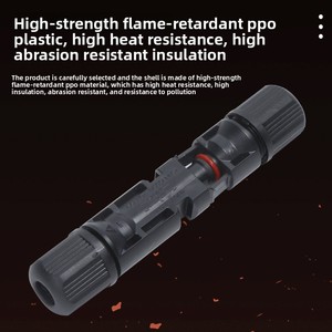 Connecteur Solaire Photovoltaïque 1000V Mâle/Femelle, Terminal en Cuivre Étanche IP67, Adaptateur de Câble 30A, Modèle Boîtier <span class=keywords><strong>PP0</strong></span> - Product Image 2