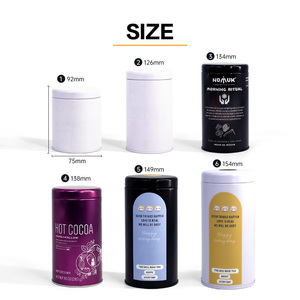 JYB Hộp Đóng Gói Trà Cà Phê Tròn Nắp Kín Khí In Logo Đầy Màu Sắc Tùy Chỉnh Hộp Thiếc Kim Loại - Product Image 2