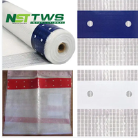 Bâche d'échafaudage Bâche de confinement d'échafaudage Monoflex Stripe Flamesafe 6mil 150gsm
