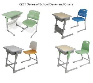गुंगवेई थोक उच्च विद्यालय फर्नीचर ऊंचाई समायोज्य कक्षा अध्ययन तालिका स्टील लकड़ी के छात्र डेस्क और कुर्सी - Product Image 4