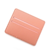Dompet Kartu Kulit PU Murah Grosir 2 Slot Kartu Tipis Minimalis Anti Pembajakan Logo Custom untuk Pria Wanita Hadiah Promosi