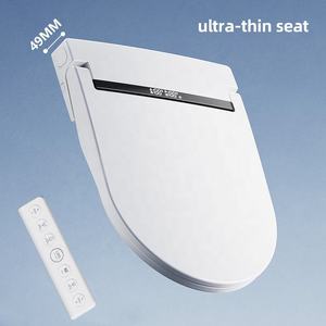 Couvre-siège de toilette intelligent ultra-fin avec télécommande, siège de toilette électrique chauffant allongé avec bidet intégré - Product Image 1
