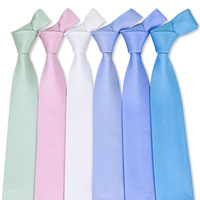 Cravate en polyester pour homme, 8 cm, nouvelle collection, motif à petits carreaux, cravate formelle pour le travail quotidien, les banquets et les mariages, vente en gros en stock