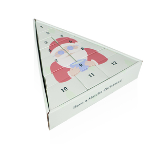 Thiết Kế Mới Tam Giác Hình Dạng Giáng Sinh Giấy Hộp Quà Tặng Cho Cookie Sô Cô La Advent Lịch Hộp Các Tông Matt Cán Dập Nổi - Product Image 6