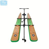Vélo aquatique SUP à pontons plats, monoplace, avec cadre en aluminium et tapis flottant avant, idéal pour les centres de villégiature, portable, de Chine, Lumark