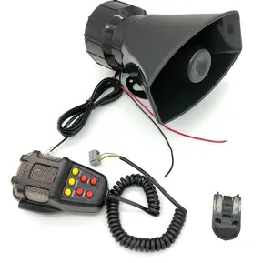 Speaker Mobil Van Truk 7 Tone 100W Klakson Sirene Keras 130db dengan Mikrofon Klakson Keras Sirene Pemadam Kebakaran Speaker Sirene Ambulans