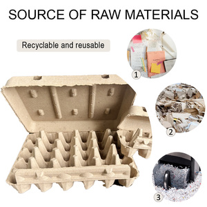 Cartoni per Uova in Polpa Riciclabile Senza PFAS, Contenitori Usa e Getta per Bevande da Asporto per Caffetterie e Consegne a Domicilio - Product Image 3