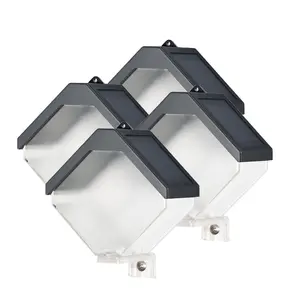 Outdoor Garden Decorative Wall Mount Square Solar Light For Home Garden, Waterproof Crackle Square Hanging Solar Garden Light