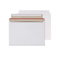 Blanc plat grande enveloppe enveloppes papier 12*18 auto joint rigide épais écologique imprimé carton enveloppe emballage