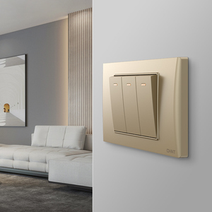 CHINT New Design Light <strong>Switch</strong> <strong>Socket</strong> Push Button Power Electrical Wall <strong>Double</strong> <strong>Switches</strong> - Product Image 2