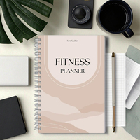Carnet de Bord Journalier d'Entraînement de Fitness Personnalisé et Sur Mesure pour Suivi de Progrès, Objectifs, Repas et Habitudes de Soin Personnel