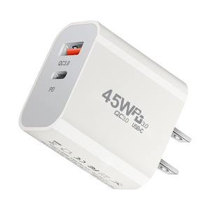 45W PD Charger Adapter QC3.0 USB C Wall Charger Dual Port Fast Charging for <b>Phone</b> Tablet - Product Image 2
