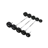 Barre de musculation ronde en caoutchouc de haute qualité, barre fixe pour curls, équipement de gym populaire pour la musculation, pièces et accessoires de machine d'exercice
