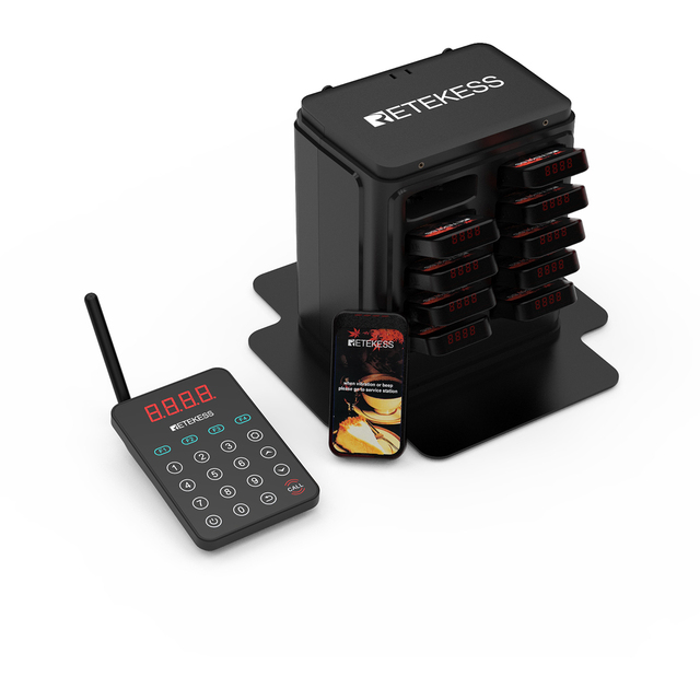 Retekess TD177 IP67 Waterproof AAA Battery Wall-Mount Restaurant Calling Paging System Pagers for Efficient Dining Service