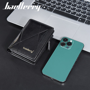 กระเป๋าสตางค์ผู้ชายแบบสั้นแบรนด์ Baellerry สีดำ ซิปอเนกประสงค์ ใช้ได้ทุกวัน - Product Image 3
