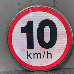 Impresión UV personalizada con señalización de advertencia reflectante de aluminio Señal de límite de velocidad reflectante - Product Image 6