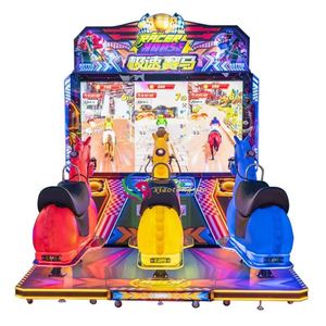 Simulador de Motocicleta Eléctrica de Lujo, Acrílico, para 3 Jugadores, 1750W, Máquina de Juego Arcade Operada con Monedas - Product Image 2