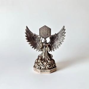 Statue de l'archange Metatron en résine Polystone, figurine en bronze coulé à froid, ange sacré de la géométrie sacrée et décoration spirituelle pour la maison - Product Image 2
