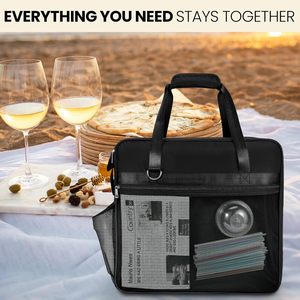 Sac de transport pour câbles de contrôleur DJ, avec compartiments rembourrés amovibles, sac pour câbles DJ, sac d'outils personnalisé pour équipement DJ - Product Image 5