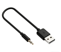 Câble adaptateur audio USB vers 3.5mm Jack 3.5mm vers chargeur USB 2.0 Câble de synchronisation de données pour iPod Shuffle 3rd 4th 5th Mobile Phones