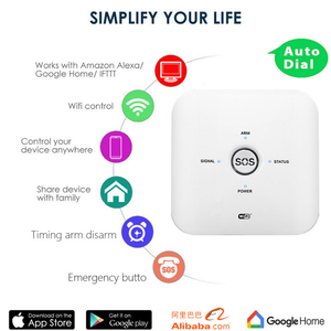 Système de sécurité intelligent Tuya compatible avec Alexa, appareils de sécurité intelligents Tuya, système intelligent sans fil Wifi+GSM pour la maison intelligente - Product Image 3