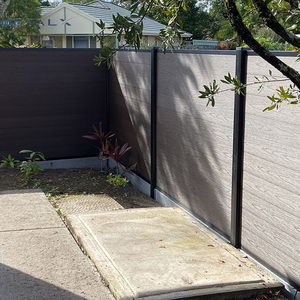 <strong>Wood</strong> Plastic Fluted Garden <strong>Fence</strong> Panels Wpc Outdoor Composite Wall Fencing - Product Image 2