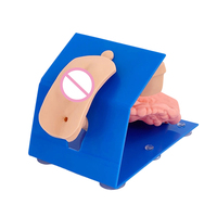 Modelo de catéter masculino de vendaje avanzado modelo de práctica de cateterismo uretral femenino con Base para entrenamiento de atención médica