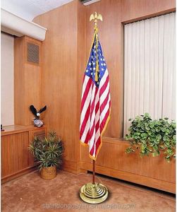 Más Vendidos 2024 Asta de Bandera para Oficina Interior con Base, Retráctil 2m 2.6m, de Acero Inoxidable Dorado y Plateado - Product Image 2