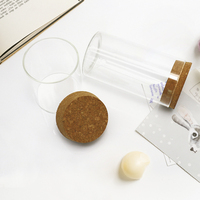 Bocaux en verre personnalisables avec étiquettes pour épices, thé, conserve, rangement de cuisine, conteneurs alimentaires vides, bonbons, biscuits, avec bouchon en liège