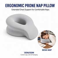 Coussin de sieste ergonomique en mousse à mémoire de forme pour bureau |   Support pour le visage et la poitrine pour les pauses au bureau et en étude