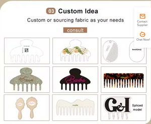 Pettine in Acetato Kinling ODM, Vendita Calda, Forma e Logo Personalizzati, Spessore 4mm, Denti Larghi, con Certificazione CE RoHS per Uso Quotidiano - Product Image 4