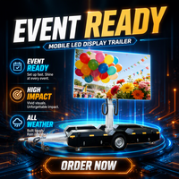 Remorque publicitaire mobile LED JCT EF8W pour une visibilité maximale dans les zones commerciales, taux de rafraîchissement élevé
