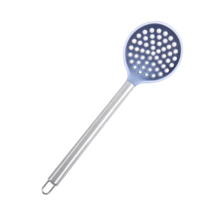 Set di utensili da cucina in acciaio inossidabile e silicone, 4 pezzi, cucchiaio, spatola, colino, mestolo <span class=keywords><strong>per</strong></span> cucina in stile cinese - Product Image 4