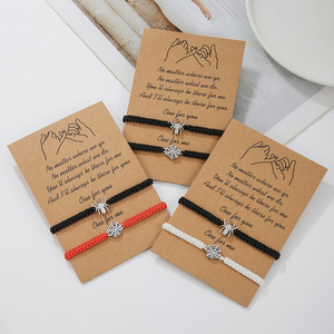 Pulsera de Acero Inoxidable Hecha a Mano con Dijes de Telaraña, Novedad de Halloween, Regalo Misterioso para Festivales, Estilo Moderno - Product Image 1