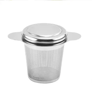 Passoire en métal tasse à thé maille filtre alimentaire sûr en acier inoxydable infusion thé infuseur panier pour thé en vrac - Product Image 1