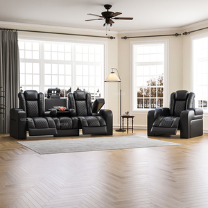 Home <span class=keywords><strong>Cinema</strong></span> di colore nero 3 posti <span class=keywords><strong>Cinema</strong></span> elettrico divano Home Theater <span class=keywords><strong>Cinema</strong></span> divano divano da salotto poltrona reclinabile - Product Image 6
