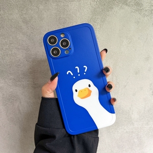 Ốp Lưng Điện Thoại Hình Vịt Hoạt Hình Thiết Kế Mới, Phụ Kiện Điện Thoại TPU Mềm Màu Xanh Dương Cho <span class=keywords><strong>iPhone</strong></span> 11 13 Pro Klein - Product Image 5