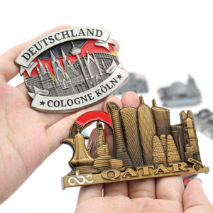Logo personalizzato all'ingrosso eco-friendly in metallo a forma di <span class=keywords><strong>paese</strong></span> città punto di riferimento da viaggio in smalto per frigo con Logo personalizzato-promozionale a buon mercato - Product Image 1