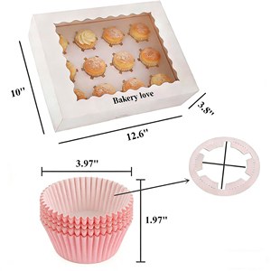 Emballage de boulangerie pour biscuits avec logo personnalisé imprimé sur boîte en papier - Product Image 1