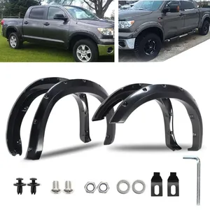 Garde-boue et extensions d'ailes pour Toyota Tundra 2007-2013, protection anti-éclaboussures noire pour les versions Base, SR5, Platinum, Limited - Product Image 1