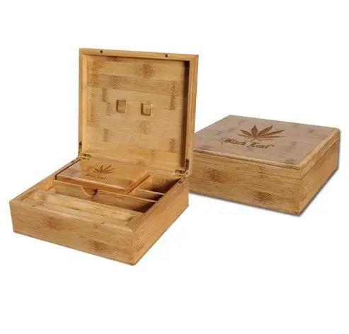 Preço de fabricação caixa de madeira de bambu com bandeja de rolamento para armazenamento de acácia recipiente caixas de acessórios