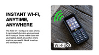 Banque d'alimentation AGM M11 étanche en alliage d'aluminium robuste avec câble Type-C, 4000 mAh haute capacité, point d'accès Wi-Fi, charge rapide, design portable