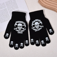 Nouveaux Gants Mi-Doigts en Tricot Chaud Antidérapants Motif Squelette Crâne Griffe de Fantôme pour Halloween 2026 – Idéaux pour le Fitness, le Cosplay et les Fêtes