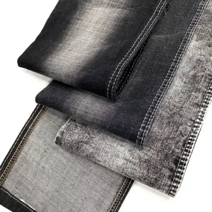 factory New designed premium garment washed knitted denim fabric knit jeans fabric for man pants