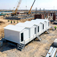 Bureau de chantier portable prêt à l'emploi, cabine préfabriquée modulaire, bureau de chantier avec murs isolés